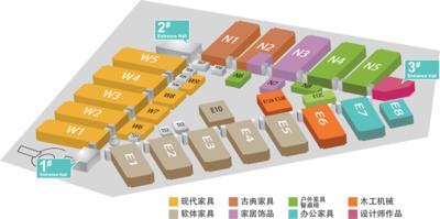 中國國際家具展公開全部展位平面圖，助力行業精準布局